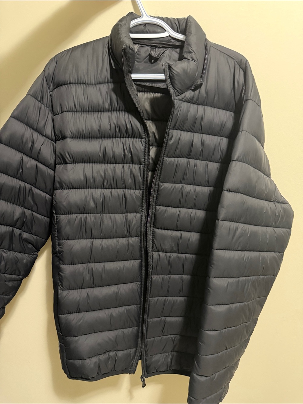 Men's Lightweight Quilted Puffer Jacket - Black
